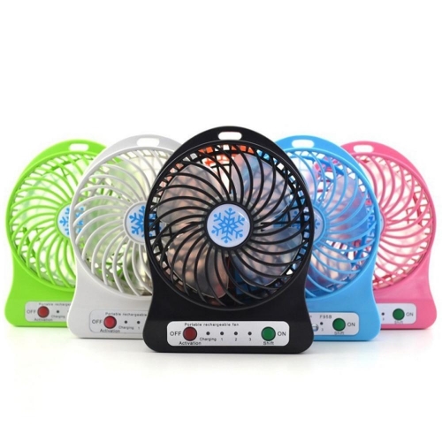 Portable Mini Fan 3 Speed Adjustable Fans For Home OfficeDesk  Travel With LED Light USB Rechargeable Fan Handheld