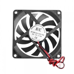 12V Cooler Fan for PC 2-Pin 80x80x10mm  Computer CPU System Heatsink Brushless Cooling Fan 8010