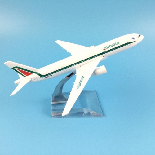 16cm Plane Airplane Model Alitalia Boeing 777 Aircraft Model Diecast Metal Airplanes Model 1:400 Plane Toy Gift