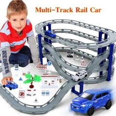 DIY Multi-Track Rail Car Electronic Racing Car track Kids Toy Childrens Game Boys Xmas Gift Rail Building Block Educational toys