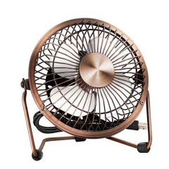 Mini High Compatibility USB Table Desktop Personal Fan (Metal Design,Antique Quiet Operation 4 feet USB Cable