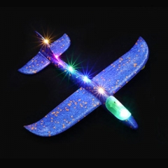 35cm DIY Kids Toys Hand Throw Flying Glider Planes Foam Aeroplane Model Glow In The Dark Flying Glider Plane Toys For Children