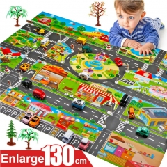 Hot Selling Children Play Mats House Traffic Road Signs Car Model Parking City Scene Map