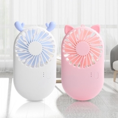 Mini Fan Cute Portable Handheld USB Chargeable Desktop Fans 3 Mode Summer Cooler For Outdoor Travel Office Desk Stand