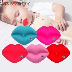 BalleenShiny Baby Red Mouth Lips Pacifiers With Diamond Infant Soft Silicone Nipple Baby Teether Soothers Teeth Care