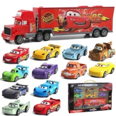 7Pcs Disney Pixar Cars 3 Lightning McQueen Jackson Storm Cruz  Mack Uncle Truck 1:55 Diecast Car Model for Kids Christmas Gift