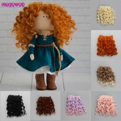 15*100cm Screw Curly Hair Extensions for All Dolls DIY Hair Wigs Heat Resistant Fiber Hair Wefts