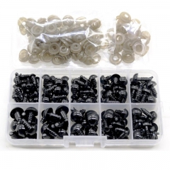 100pcs Black Eyeball Doll Accessories Black Plastic Crafts Safety Eyes amigurumi For Toys 6mm 8mm DIY Funny Toy Eyes Accessories