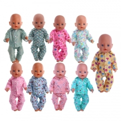 Doll Clothes Cute Pajamas Nightgowns Fit 18 Inch American Doll &amp; 43 Cm Baby Doll For Our Generation Girl`s Toy Doll Accessories