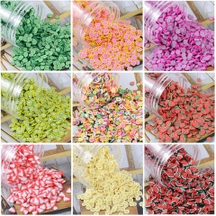 Soft Pottery Addition Soft Fimo Fruit Slices For Slime Fluffy Lizun DIY Nail Mobile Supplies Slime Accessories Kits For Children