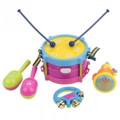 5Pcs Children Drum Trumpet Toy Music Percussion Instrument Band Kit Early Learning Educational Toy Baby Kids Children Gift Set