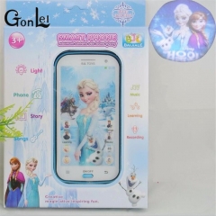 GonLeI Snow Queen Toy Phone Talking Princess Anna Elsa Phone Mobile Learning &amp; Education Baby Mobilephone Electronic Kids Toys