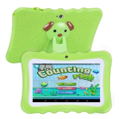 Children's learning education machine Tablet best gift for Kids 7inch HD with Silicone Case USB charge(Quad Core, 8GB, Wifi&amp;blue