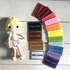 15 Colors Best Sale Doll House Miniature carpet WELCOME Mat Dollhouse Fairy door Accessories 1/12 Scale doormats