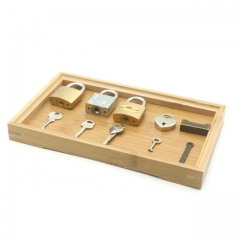 5 locks bamboo tray