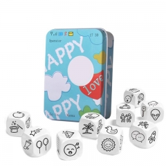 Telling Story Dice Learning Toy Metal Box/Bag English Rules Family/Parents/Party Funny Imagine Education Toys for Children