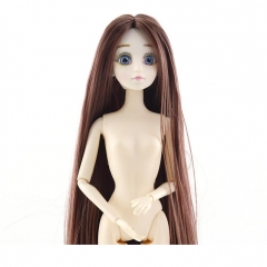 New 30cm 20 Movable Jointed Dolls Toys Cute 3D Big Blue Eyes Female Naked Nude Doll Head Body Fashion Hair Doll Toy For Girls