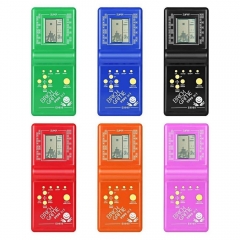 Classic Handheld Game Machine Tetris Brick Game Kids Game Machine Toy with Game Music Playback without Battery