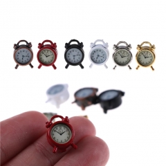 1pcs 6 Colors 1:12 Scale Alarm Clock Mini Home Decoration Dollhouse Miniature Toy Doll Kitchen Living Room Accessories