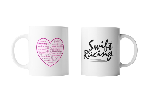 Mug - "Heart of rowing & Swift Racing" design
