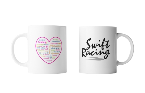 Mug - "Heart of rowing & Swift Racing" design