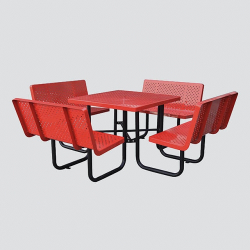 TB20 Steel assemble table and chairs with backrests