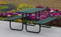 TB11 Outdoor thermoplastic table with two benches
