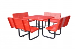 TB20 Steel assemble table and chairs with backrests