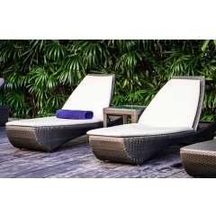RC08 Aluminum Sun Lounge Chair Sun Bed loungers Beach Sunbed