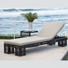 RC04 New Design Wicker Patio Furniture Garden Outdoor Rattan Chaise Beach Lounge And Sunbed