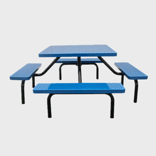 TB41 Outdoor thermoplastic table with two benches