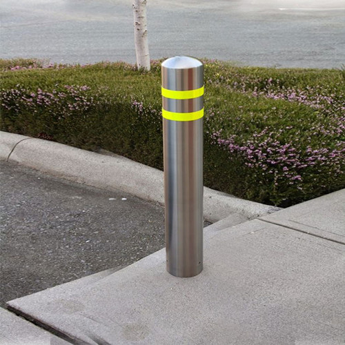 Stainless steel road safety barriers metal parking bollard