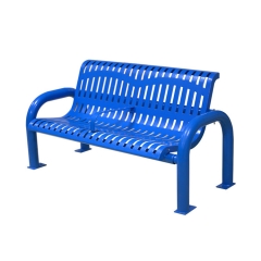 FS59 Modern Metal flat steel Patio Bench outdoor Furniture