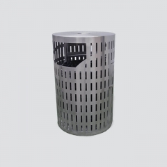 BS38 Outdoor Laser cutting Stainless Steel Trash Receptacle