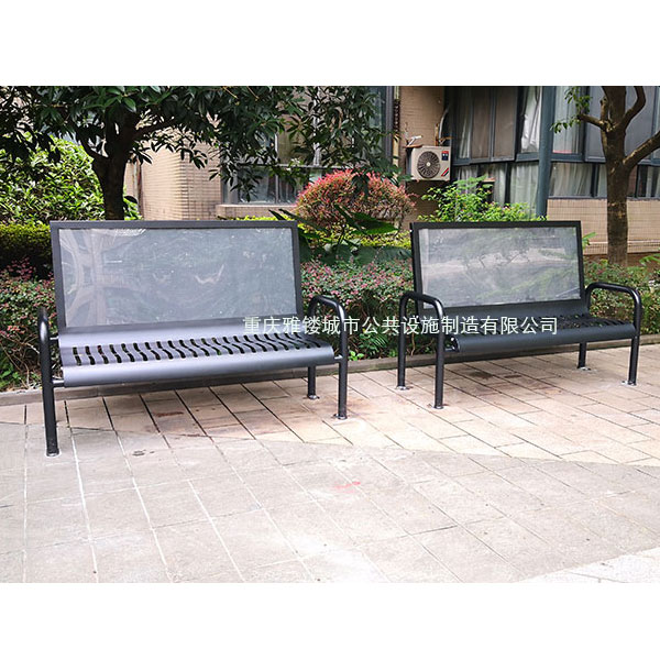 重庆小区增添一批高端金属广告座椅