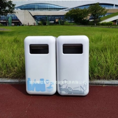 Chongqing International Expo Center outdoor intelligent trash can installed in place