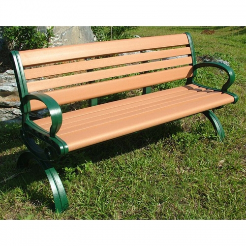 FW24 outdoor bench with cast iron leg