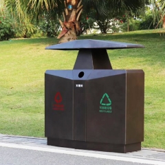 Outdoor Waste Bins two barrel bin