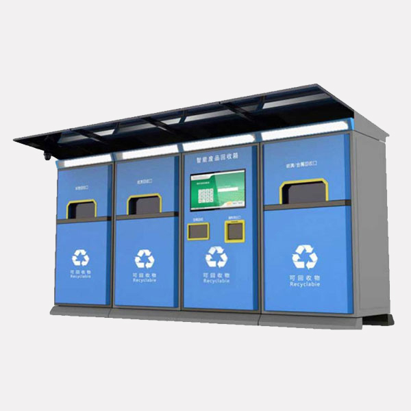 Convenient and easy to operate Street life trash can station "replaced" and upgraded into a smart bucket station