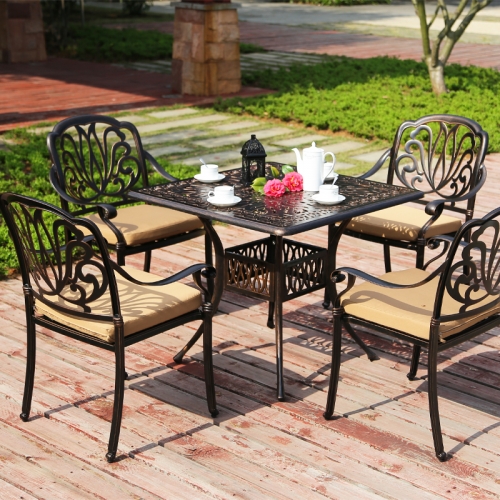 Garden Cast Aluminum Table And Chairs