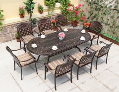 China cast aluminum tables and chairs