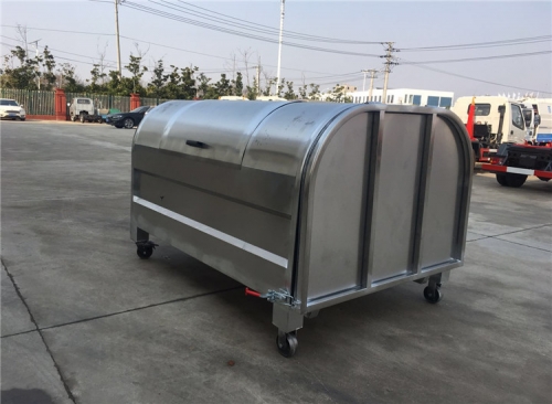 3 cubic 5 cubic stainless steel hook arm garbage can