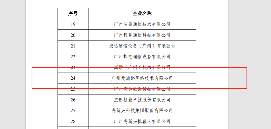 广州开发区2020年5G生产服务企业认定名单,IPLOOK榜上有名