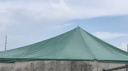 Construction site Protective Cover with Green PVC Coated Cloth
