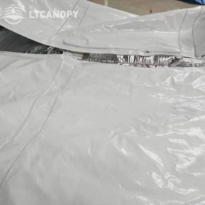 White PVC coated mesh tarpaulin for the Greenhouse-2020-9-1