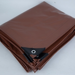4Mx7M 0.45MM 580G Brown PVC Anti-UV Fabric Coated Tarp