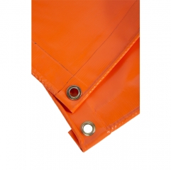 橙色，重型耐高温PVC网涂层防水布