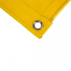 Yellow Heavy Duty Abrasion Resistant PVC Mesh Coated Tarp