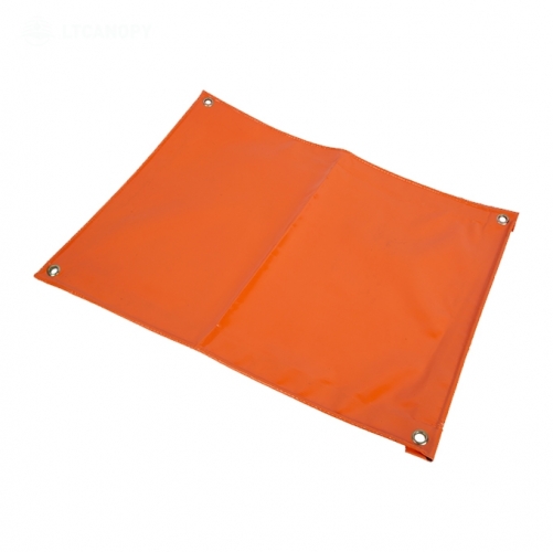 Orange Heavy Duty High Temperature Resistant PVC Mesh Coated Tarp