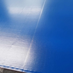 Blue PVC Heavy Duty Filament Fabric Tarp For RV Side Curtain